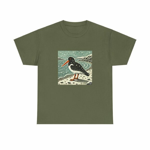 Pearl the Oystercatcher - Heavy Cotton Tee - Image 5