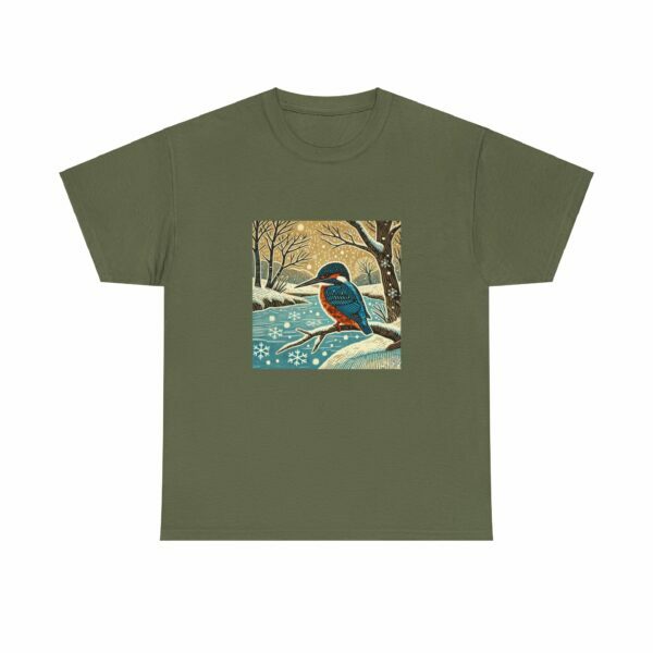 Flare the Kingfisher - Heavy Cotton Tee - Image 5