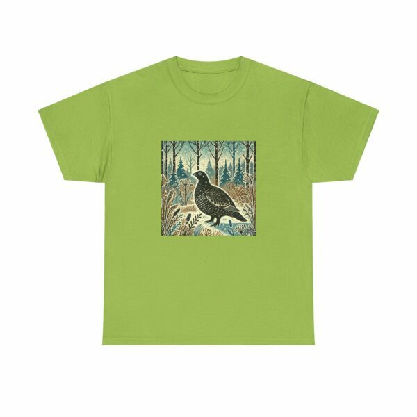 Magnus the Black Grouse - Heavy Cotton Tee - Image 6