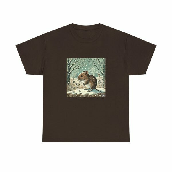 Scamper the Wood Mouse - Heavy Cotton Tee - Image 4