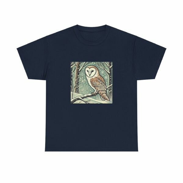Echo the Barn Owl - Heavy Cotton Tee - Image 8