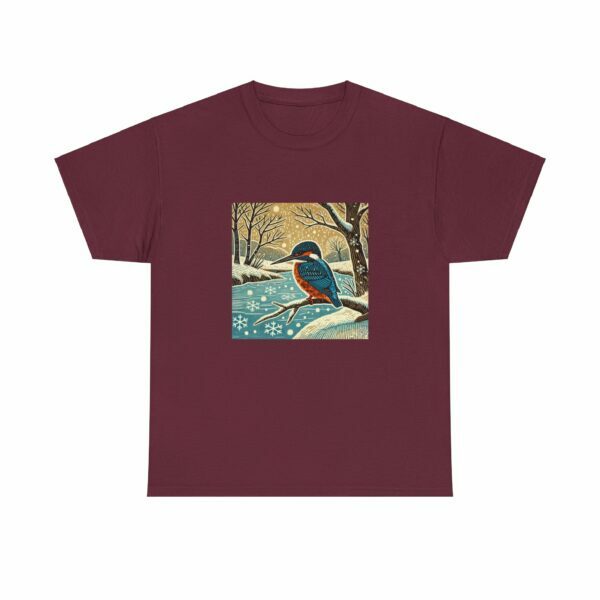Flare the Kingfisher - Heavy Cotton Tee - Image 4