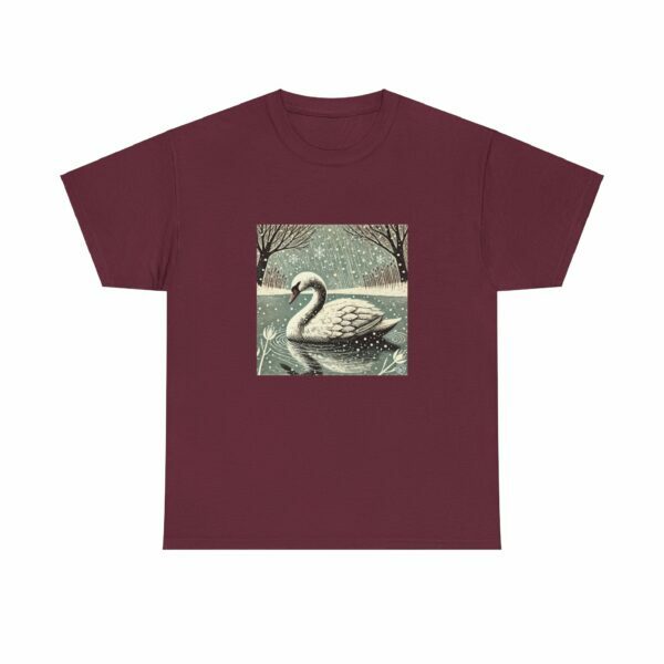 Seren the Swan - Heavy Cotton Tee - Image 4