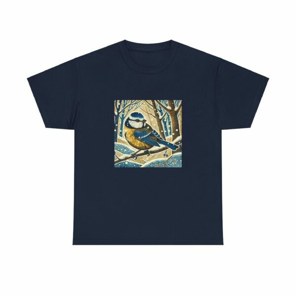 Willow the Blue Tit - Heavy Cotton Tee - Image 8