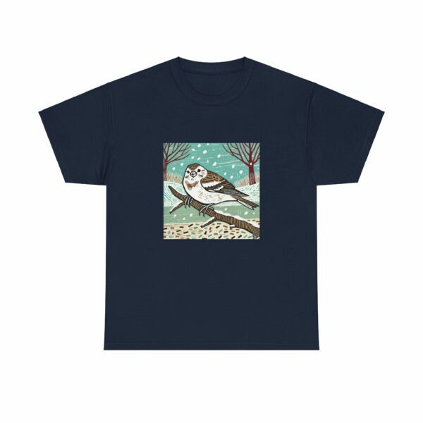 Frost the Snow Bunting - Heavy Cotton Tee - Image 8