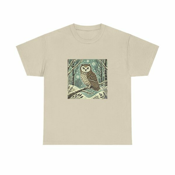 Luna the Owl - Heavy Cotton Tee - Image 3