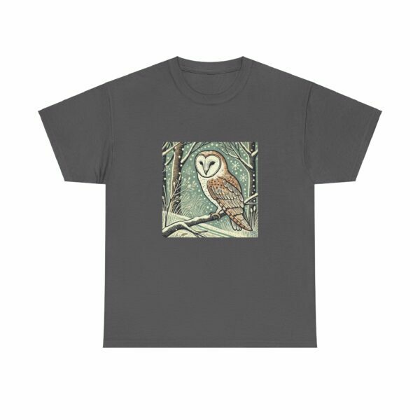 Echo the Barn Owl - Heavy Cotton Tee - Image 7