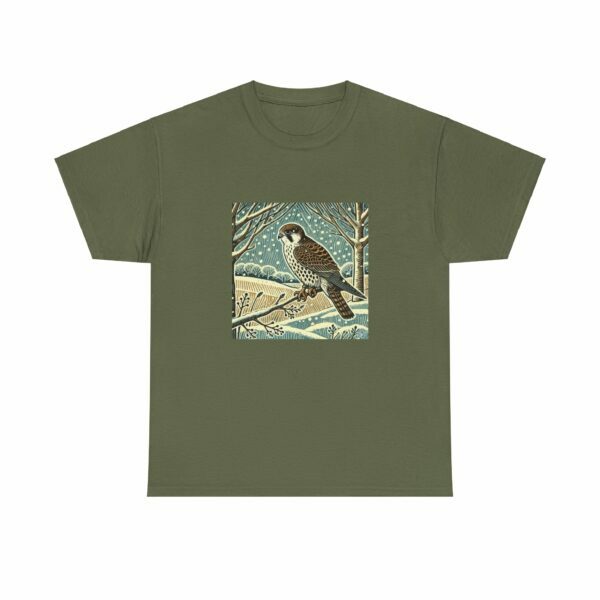 Swift the Peregrine Falcon - Heavy Cotton Tee - Image 5