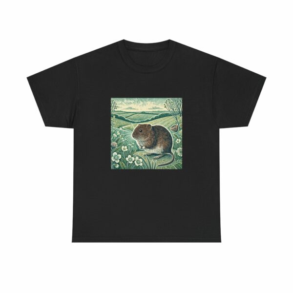 Field Vole Nature Inspired Heavy Cotton Tee Spring Summer Series Meadow Design Outdoor Apparel - Image 3