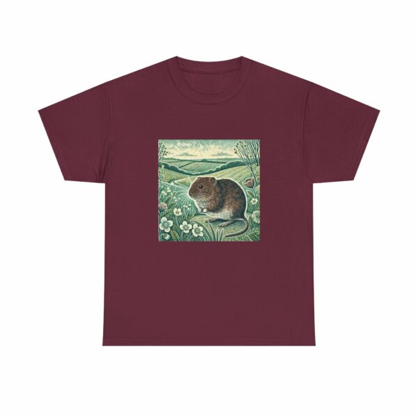 Field Vole Nature Inspired Heavy Cotton Tee Spring Summer Series Meadow Design Outdoor Apparel - Image 7