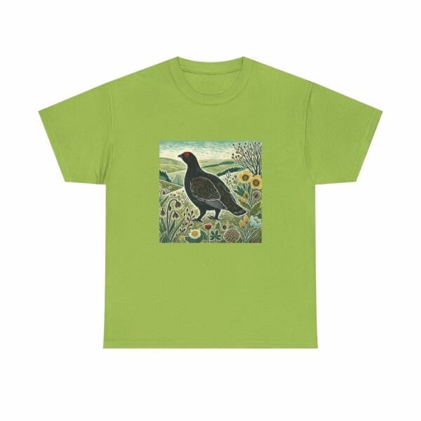 Black Grouse (Spring+Summer Series) Nature-Inspired Unisex Heavy Cotton Tee Outdoor Apparel - Image 8