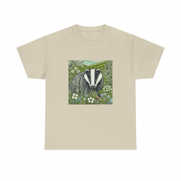Badger (Spring+Summer Series) Nature-Inspired Heavy Cotton Tee for Wildlife Lovers