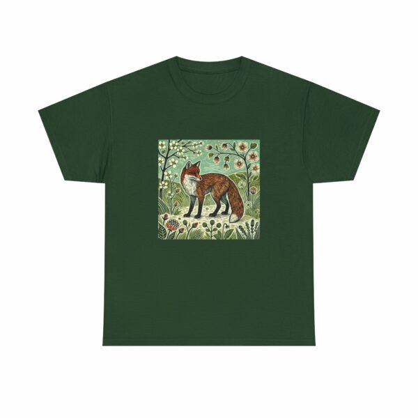 Forest Fox Heavy Cotton Tee Spring Summer Series Nature Inspired Graphic Tee - Image 9