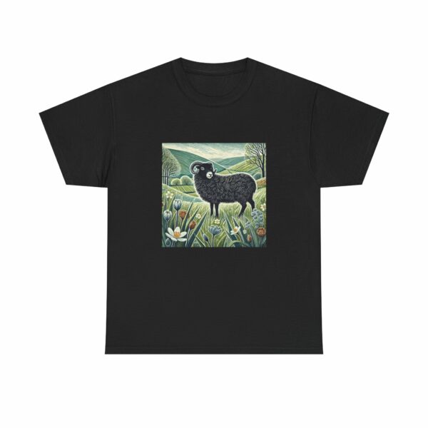 Black Welsh Mountain Sheep Heavy Cotton Tee (Spring+Summer Series) for Outdoor Lovers - Image 15
