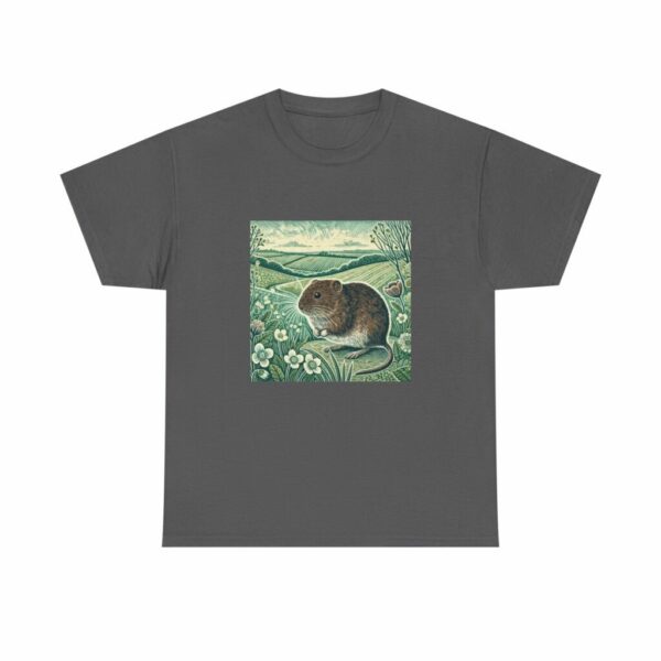 Field Vole Nature Inspired Heavy Cotton Tee Spring Summer Series Meadow Design Outdoor Apparel