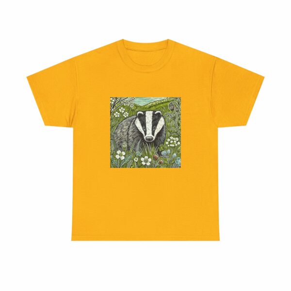 Badger (Spring+Summer Series) Nature-Inspired Heavy Cotton Tee for Wildlife Lovers - Image 5