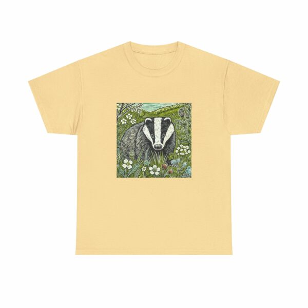 Badger (Spring+Summer Series) Nature-Inspired Heavy Cotton Tee for Wildlife Lovers - Image 4