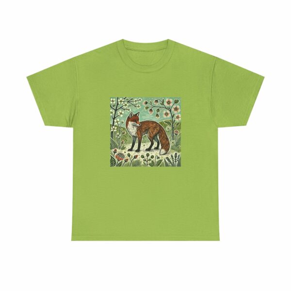Forest Fox Heavy Cotton Tee Spring Summer Series Nature Inspired Graphic Tee - Image 8