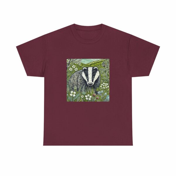 Badger (Spring+Summer Series) Nature-Inspired Heavy Cotton Tee for Wildlife Lovers - Image 6