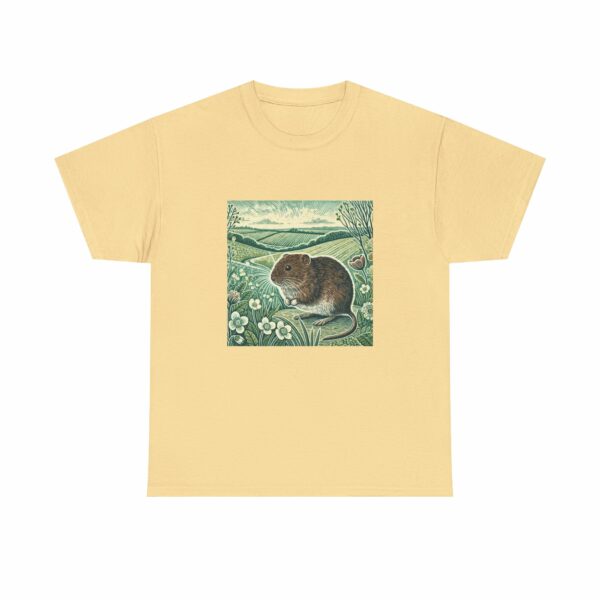 Field Vole Nature Inspired Heavy Cotton Tee Spring Summer Series Meadow Design Outdoor Apparel - Image 5