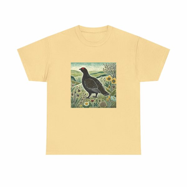 Black Grouse (Spring+Summer Series) Nature-Inspired Unisex Heavy Cotton Tee Outdoor Apparel - Image 4