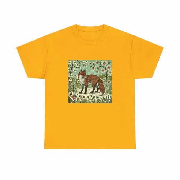 Forest Fox Heavy Cotton Tee Spring Summer Series Nature Inspired Graphic Tee - Image 6