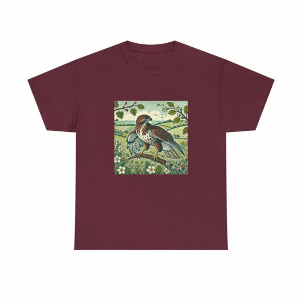 Buzzard Print Heavy Cotton Tee (Spring+Summer Series) Nature Lovers Gift, Casual Wear, Wildlife Fan Tee