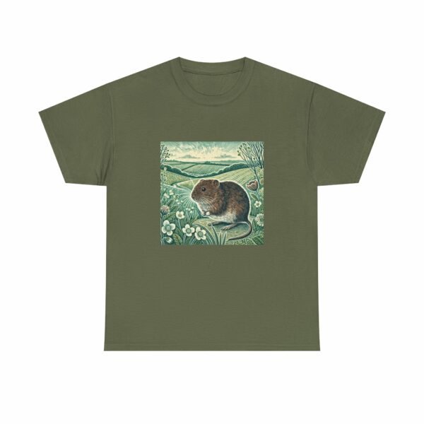 Field Vole Nature Inspired Heavy Cotton Tee Spring Summer Series Meadow Design Outdoor Apparel - Image 8