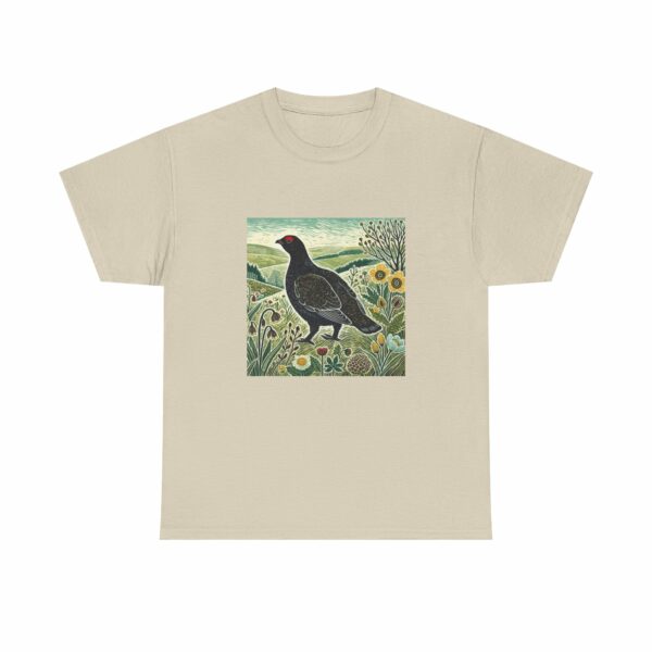 Black Grouse (Spring+Summer Series) Nature-Inspired Unisex Heavy Cotton Tee Outdoor Apparel - Image 3