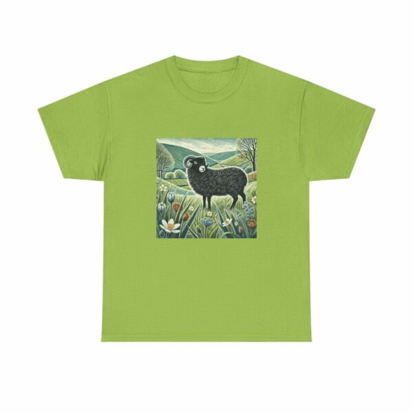 Black Welsh Mountain Sheep Heavy Cotton Tee (Spring+Summer Series) for Outdoor Lovers