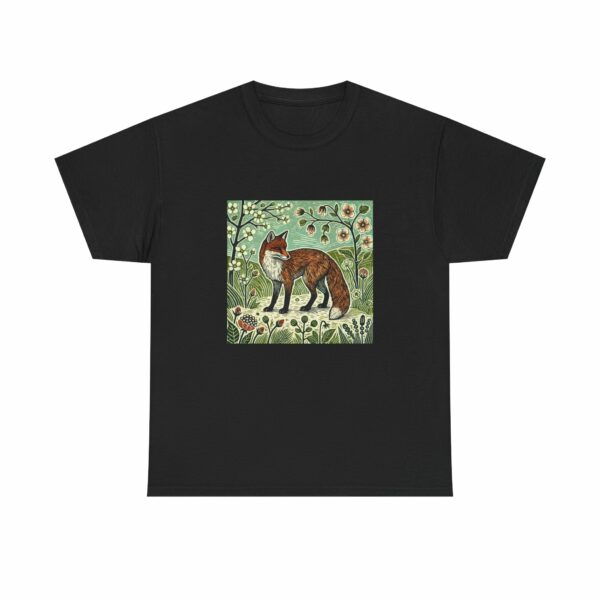Forest Fox Heavy Cotton Tee Spring Summer Series Nature Inspired Graphic Tee - Image 3