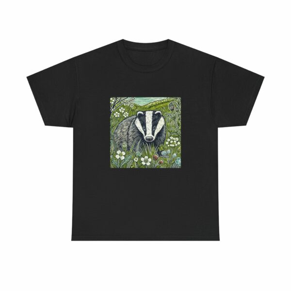 Badger (Spring+Summer Series) Nature-Inspired Heavy Cotton Tee for Wildlife Lovers - Image 3