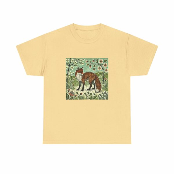 Forest Fox Heavy Cotton Tee Spring Summer Series Nature Inspired Graphic Tee - Image 5