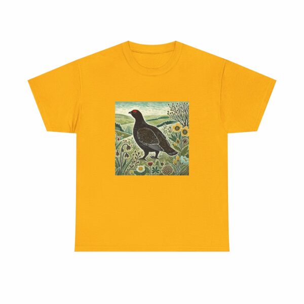Black Grouse (Spring+Summer Series) Nature-Inspired Unisex Heavy Cotton Tee Outdoor Apparel - Image 5