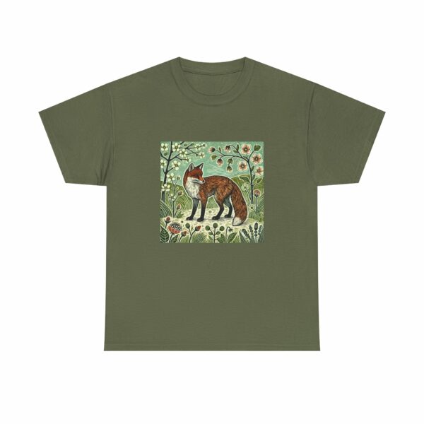 Forest Fox Heavy Cotton Tee Spring Summer Series Nature Inspired Graphic Tee - Image 7