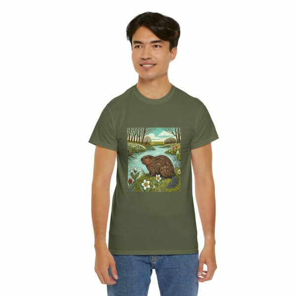 Beaver T-Shirt (Spring+Summer Series) Nature-Inspired Heavy Cotton Tee Outdoor Apparel