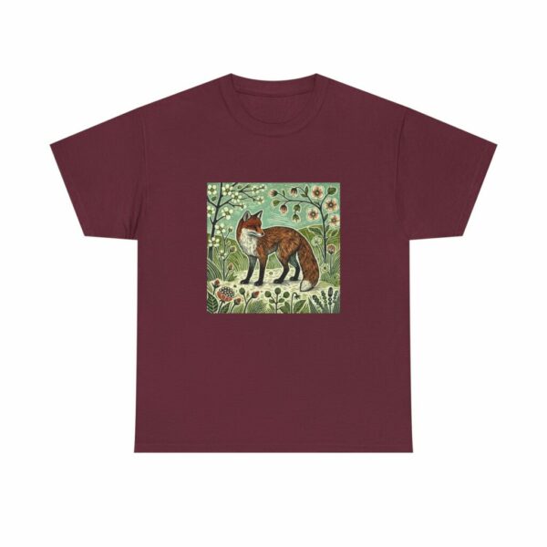 Forest Fox Heavy Cotton Tee Spring Summer Series Nature Inspired Graphic Tee