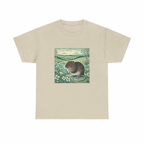 Field Vole Nature Inspired Heavy Cotton Tee Spring Summer Series Meadow Design Outdoor Apparel - Image 4