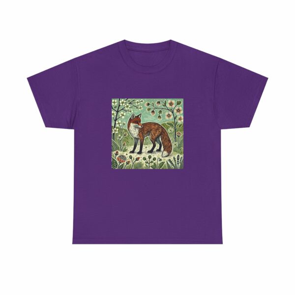 Forest Fox Heavy Cotton Tee Spring Summer Series Nature Inspired Graphic Tee - Image 14