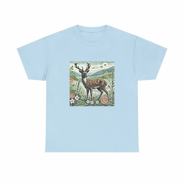 Majestic Deer Nature-Inspired Unisex Heavy Cotton Tee (Spring+Summer Series) Outdoor Apparel - Image 10