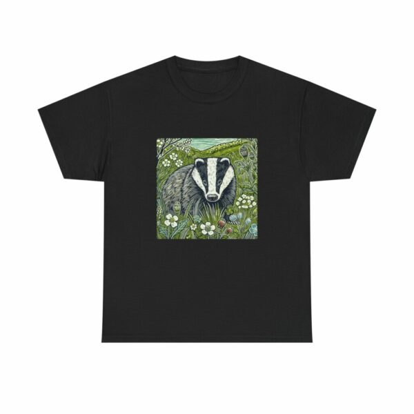 Brock the Badger (Spring+Summer Series) Nature-Inspired Heavy Cotton Tee for Wildlife Lovers