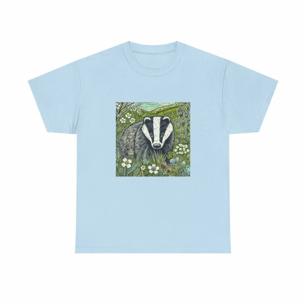 Brock the Badger (Spring+Summer Series) Nature-Inspired Heavy Cotton Tee for Wildlife Lovers - Image 5