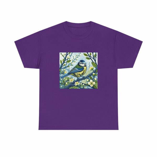 Blue Tit Bird Design (Spring+Summer Series) Nature-Inspired Heavy Cotton Tee Outdoor Apparel - Image 7