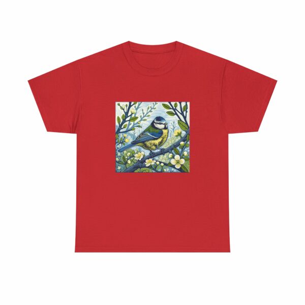 Blue Tit Bird Design (Spring+Summer Series) Nature-Inspired Heavy Cotton Tee Outdoor Apparel - Image 3