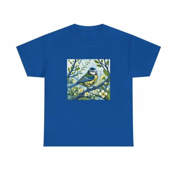 Blue Tit Bird Design (Spring+Summer Series) Nature-Inspired Heavy Cotton Tee Outdoor Apparel