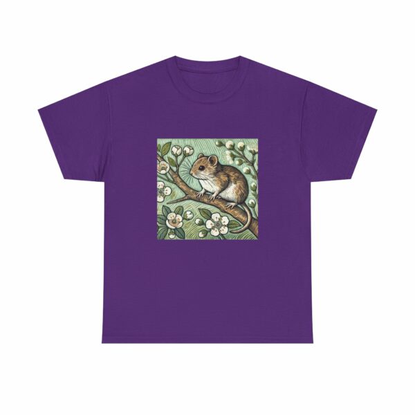 Adorable Dormouse Nature-Inspired Unisex Heavy Cotton Tee (Spring+Summer Series) Mouse T-Shirt - Image 9