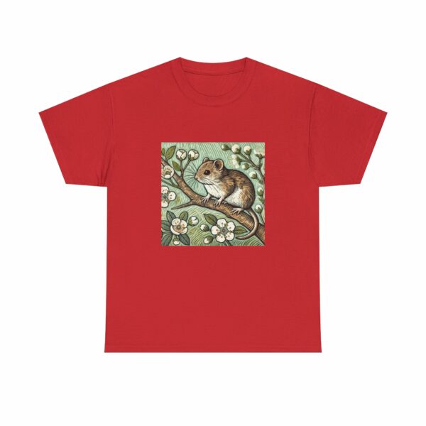 Adorable Dormouse Nature-Inspired Unisex Heavy Cotton Tee (Spring+Summer Series) Mouse T-Shirt - Image 10