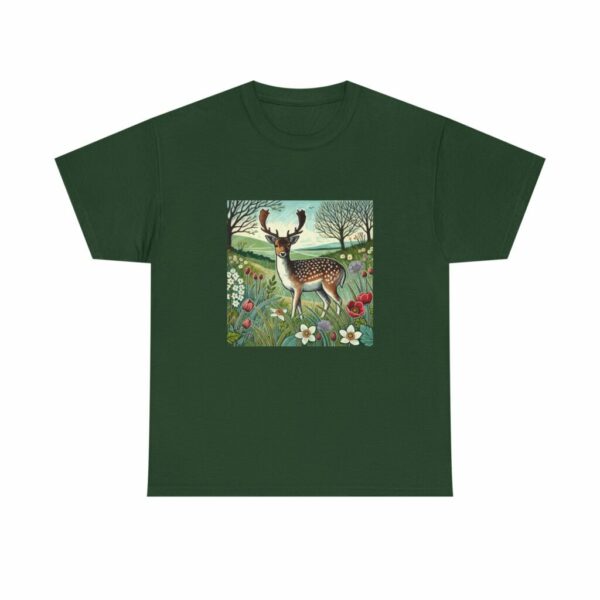 Fallow Deer Nature-Inspired Heavy Cotton Tee (Spring Summer Series) Outdoor Apparel