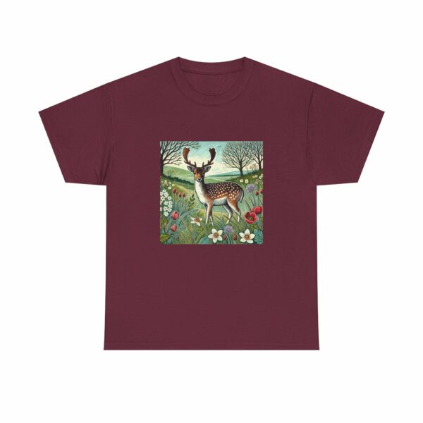 Fallow Deer Nature-Inspired Heavy Cotton Tee (Spring Summer Series) Outdoor Apparel - Image 15