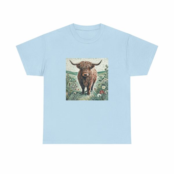 Highland Cow Heavy Cotton Tee Spring & Summer Series Nature-Inspired Vintage Graphic Shirt - Image 10